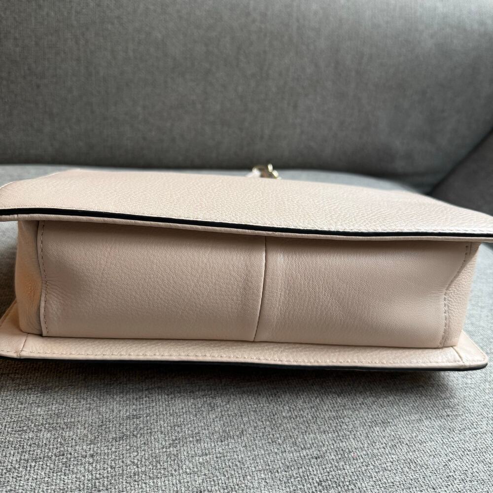 Karl Lagerfeld Beige Tweed Details Shoulder Crossbody Bag Purse - Picture 6 of 12